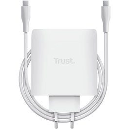 Trust Gan Trust Maxo 100W Cargador de Pared con 2 Puertos USB Tipo C e Incluye Cable USB Tipo C 100W